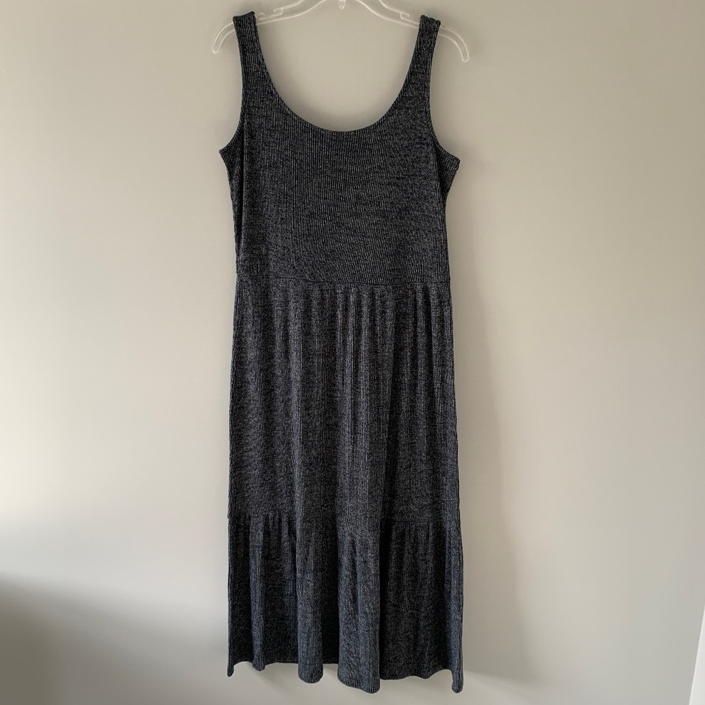 Daily Ritual Ribbed Gray Knit Dress - Picture 2 of 5